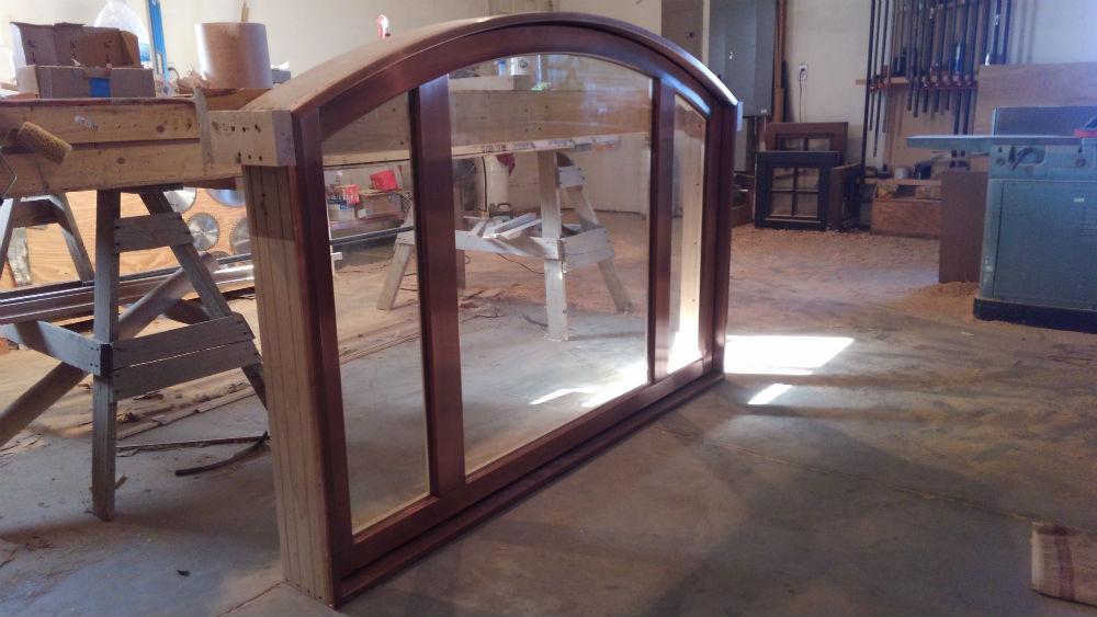 Copper Arch Top Transom Window Unit
